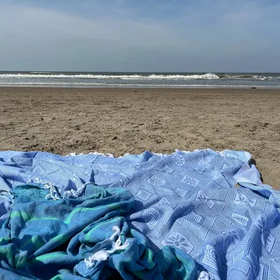 Other bath linens - hammam towel XL ocean blue/jade green 220x160cm - OTTOMANIA