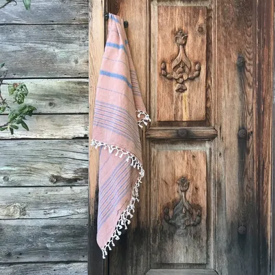 Other bath linens - hammam towel brown/navy blue 170x100cm - OTTOMANIA