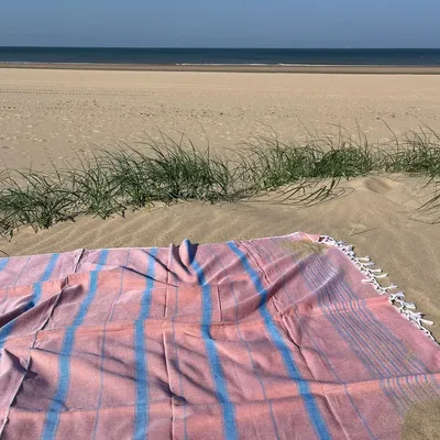 Other bath linens - hammam towel XL copper/ocean blue 220x160cm - OTTOMANIA