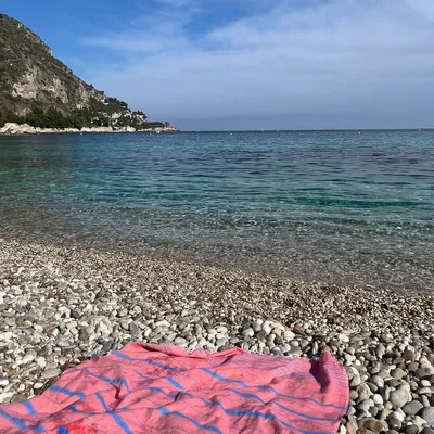 Other bath linens - hammam towel XL coral red-mediterranean blue 220x160 cm - OTTOMANIA
