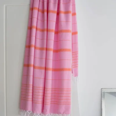 Other bath linens - hammam towel sorbet pink/mandarin 170x100cm - OTTOMANIA