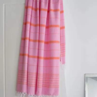 Other bath linens - hammam towel XL sorbet pink/mandarine 220x160cm - OTTOMANIA