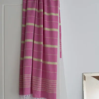 Other bath linens - hammam towel fuchsia/linden 170x100cm - OTTOMANIA