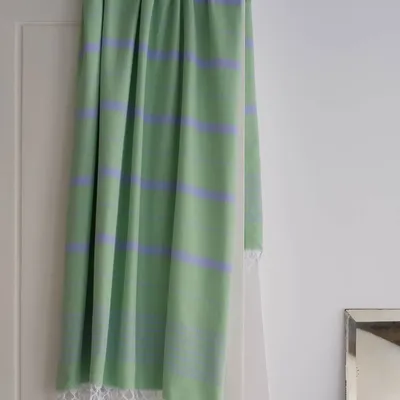 Autres linges de bain - fouta pistache/lavande 170x100cm - OTTOMANIA