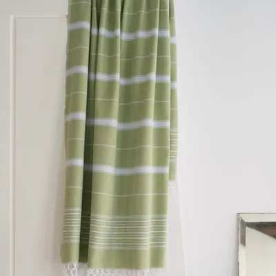Autres linges de bain - fouta mousse/bleu clair 170x100cm - OTTOMANIA