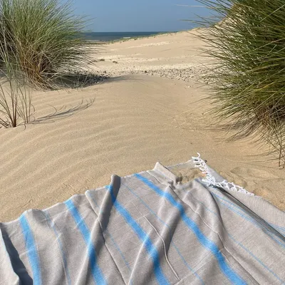 Other bath linens - hammam towel XL olive green/ocean blue 220x160cm - OTTOMANIA