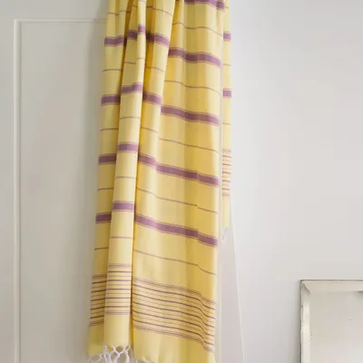 Other bath linens - hammam towel yellow/raspberry 170x100cm - OTTOMANIA