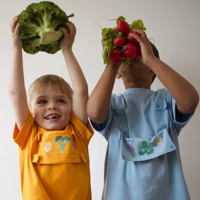 Children's fashion - Orange Vegetable Riddle T-Shirt - CHOUETTE
