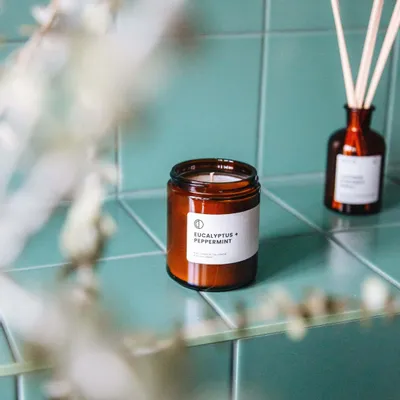 Bougies - Eucalyptus + Menthe poivree | Bougie Pot Ambré |250ml - OCTŌ