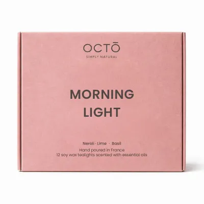 Candles - Tealights | Box of 12 pieces | Golden Hour (Mandarin + Patchouli) - OCTŌ