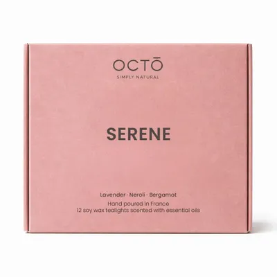 Candles - Tealights | Box of 12 pieces | May Chang + Rosemary - OCTŌ