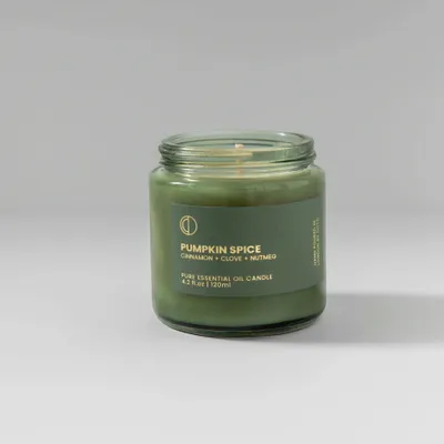 Candles - Pumpkin Spice (Cinnamon + Clove + Ginger) | Green Jar Candle |250ml - OCTŌ