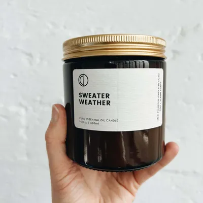 Candles - Sweater Weather (Pine + Fir + Clove) | Amber Jar Candle |400ml - OCTŌ