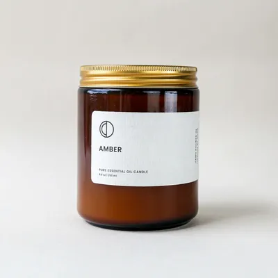 Bougies - Amber (Lavande + Patchouli + Encens) | Bougie Pot Ambré |250ml - OCTŌ