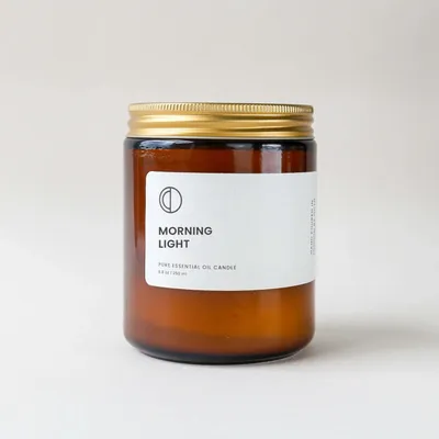Candles - Morning Light (Neroli + Lime + Basil) | Amber Jar Candle |120ml - OCTŌ