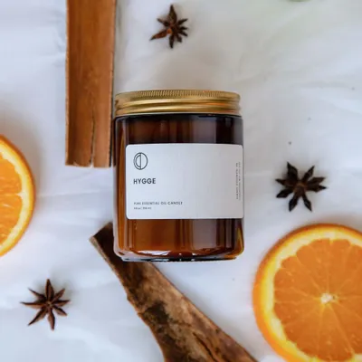 Candles - Hygge (Orange + Spice) | Amber Jar Candle |250ml - OCTŌ