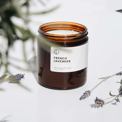 Candles - Lavender | Amber Jar Candle |400ml - OCTŌ