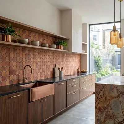 Mosaics - Red marble mosaic - SAGIT