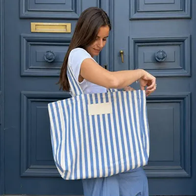 Bags and totes - BIARRITZ Tote Bag – Blue (43 × 15 × 36 cm) - MOONPACK