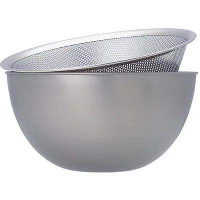 Kitchen utensils - 23cm stainless steel perforated bowl strainer/SORI YANAGI - ABINGPLUS