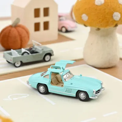 Jouets enfants - Voiture jouet Mercedes Benz 300SL 1955 Turquoise Jet-car 1/43 - NOREV