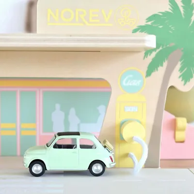 Jouets enfants - Voiture jouet Fiat 500 F 1965 Vert Clair Jet-car 1/43 - NOREV