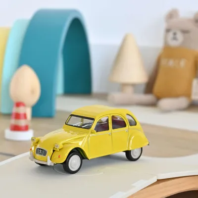 Jouets enfants - Voiture jouet Citroën 2CV 6 Club 1979 Jaune Mimosa Jet-car 1/43 - NOREV
