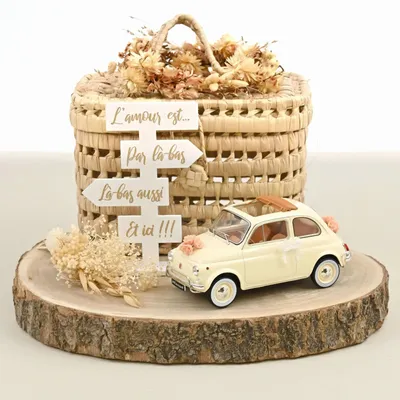 Cadeaux - Fiat 500 L 1968 Blanc Ivoire cadeau de mariage 1/18 - NOREV