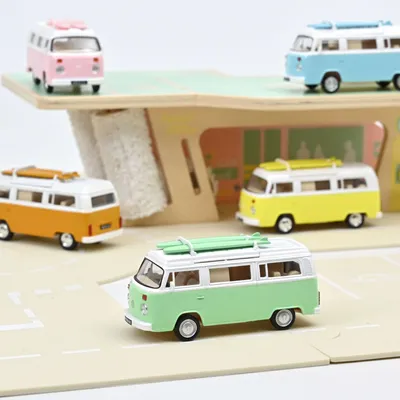 Jouets enfants - Voiture jouet VW Combi T2b Camper Van 1973 Vert Pastel Jet-car 1/43 - NOREV