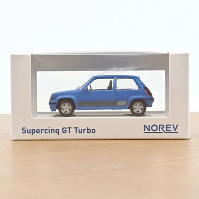 Toys - Toy car Renault Super 5 GT Turbo Phase II 1988 Metallic Blue Jet-car 1/43 - NOREV