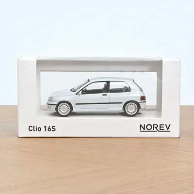 Toys - Toy car Renault Clio 16S 1991 White Jet-car 1/43 - NOREV
