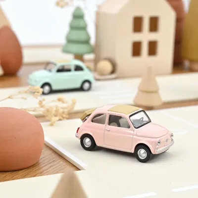 Toys - Toy car Fiat 500 F 1965 Pastel Pink Jet-car 1/43 - NOREV