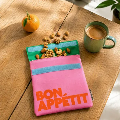 Boîtes de conservation - SAC À GOÛTER RÉSISTANT AUX TACHES ROSE BON APPETIT HF - HELIO FERRETTI