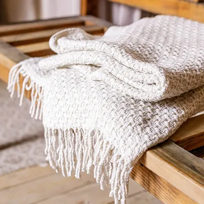 Throw blankets - Wool Blend Throw Symphony - LANAVITTA