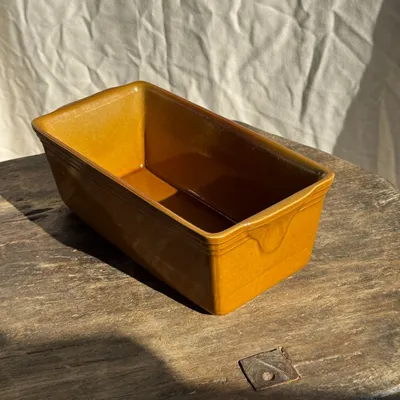 Kitchen utensils - Large honey-colored ceramic terrine dish, caramel H10 L29 - OFFICE OBJETS