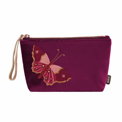 Pochettes - Pochette en nylon satiné en velours avec patch brodé - Edition limité - BIEN MOVES