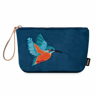 Pochettes - Pochette en nylon satiné en velours avec patch brodé - Edition limité - BIEN MOVES