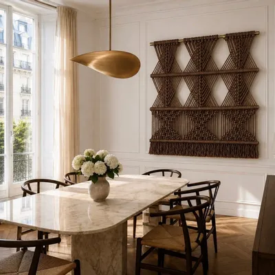 Tapestries - Brown Handcrafted Macramé Wall Hanging - NŒULUXE