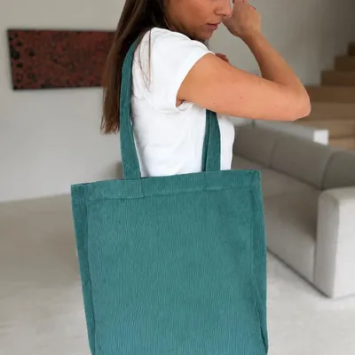 Bags and totes - Reusable velvet bag - duck green (41,5x10x 9cm) - MOONPACK