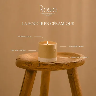 Candles - Ceramic scented candle - ROSIE COTE ATLANTIQUE FRANCE