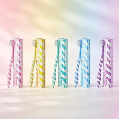 Caskets and boxes - TWIZZLEY Macaron Edition–5-Piece Curved Wide-Head Toothbrush Gift Set - TWIZZLEY