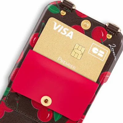 Leather goods - Phone case with leather card holder — made in Italy - LOUVINI PARIS