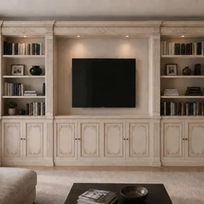 Bibliothèques - Bibliothèque décorée à la main avec 8 portes - INTERIORS ITALIA