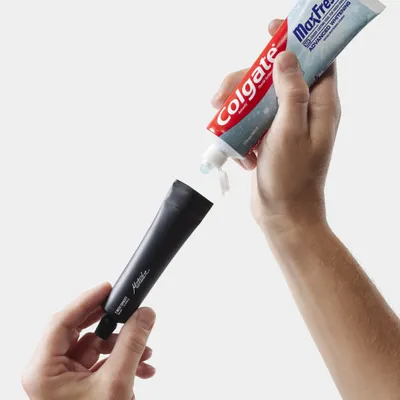Travel accessories - Refillable Toothpaste Tubes Pack - x2 22/35ml Black and White - MATADOR
