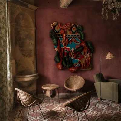 Contemporary carpets - Textile wall sculpture — Unique piece — Vernaculario II - ATELIER SAGRADO