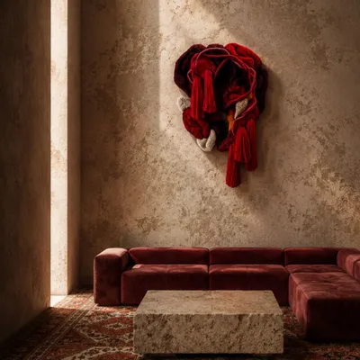 Contemporary carpets - Textile wall sculpture — Unique piece — Materia Prima IV - ATELIER SAGRADO