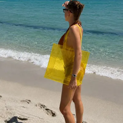 Bags and totes - Reusable PVC bag — Rio Yellow (40×14×40cm) - MOONPACK