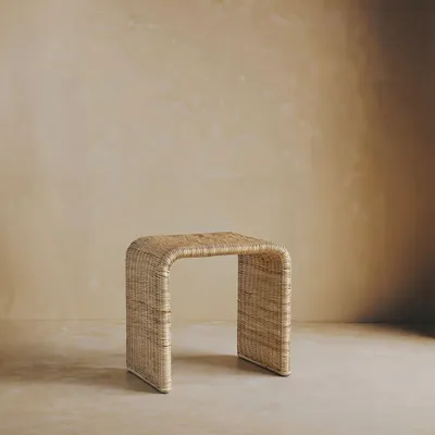 Tables basses - Table d'appoint / Tabouret Flax en rotin naturel - LO-FI HOUSE