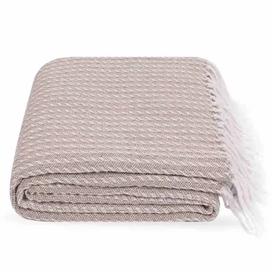 Throw blankets - Cotton Throw Topaz - LANAVITTA