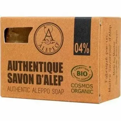 Savons - Savon d'alep Cosmos Biologique 4% huile de laurier 200g - ARABESK